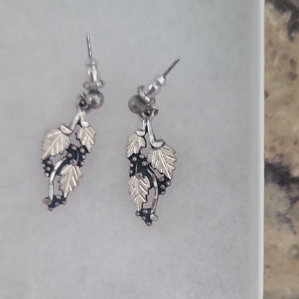 3/$12 Elegant Silver Leaf Earrings